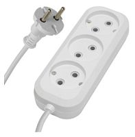 Удлинитель Stekker б/з  3 гн   2м 10A IP20  2х0,75мм2 белый Home HM01-30-02