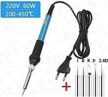 Паяльник 60Вт с регулировкой, в комплекте 5 запасных жал