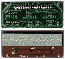 Плата печатная под индикаторы светодиодные 70х30мм  RU25_IND