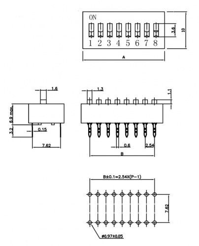 Микропереключатель DS-03 (SWD1-3) (54989) фото 3