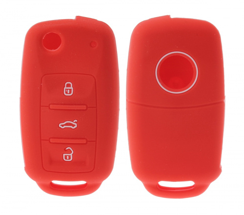Чехол брелока Volkswagen KB-L064 (3-кнопки) выкидной ключ(Красный)