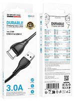 Шнур USB A штекер - Type-C штекер 1м 3А Borofone BX121