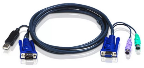 Шнур VGA + PS/2 - VGA + USB для KVM-свитч 3м