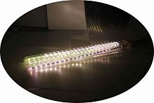 Гирлянда занавес белая теплая 2 м.прозр. провод  LED-8" Сосульки витые" по 50см бегущий огонь