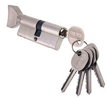 Цилиндровый механизм DAMX NW80 английский ключ/вертушка SN Матовый никель