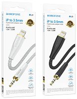 Шнур 3,5 штекер AUX - Lightning 1м Borofone BL23