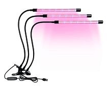 Светильник Feron DE7000 6w 5v USB фито IP40 с выключателем на прищепке настольный черный