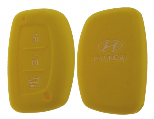 Чехол брелока  Hyundai   KB-L053 (3-кнопки)  SMART (Желтый)