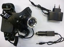 Фонарь налобный ZOOM BL-T621-T6, аккумуляторный, 18650 в комплекте