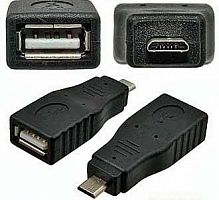 Переходник USB A гнездо - micro USB A штекер (Разъем usb USB AF / Micro 5P) 86319