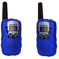 Рация 0.5 W Т-388 (Синяя)(в комплекте 2 шт) UHF 462-467 MHz walkie talkie/4* "AAA/1-3 km.