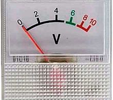 Вольтметр (щитовой прибор) 10 V (40х40) 