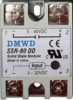 Реле твердотельное SSR-80 DD  DC5-60V 80A, управление DC 3-32V