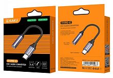 Шнур 3,5 гнездо AUX - Type-C штекер 0,12м Kakusiga KSC-428 