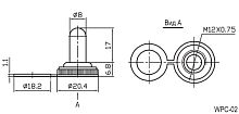 Колпак на выключатель WPC-02 (M12X0.75)  влагозащитный 
