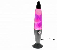 Светильник LAVA LAMP 35cm настольный розово-белый, корпус черный