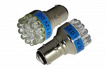 Лампа АВТО S25/115S2 LED-19  5 mm bulbs синий