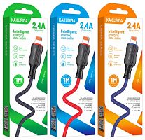 Шнур USB A штекер - Lightning 1м 2,4A ткань Kakusiga KSC-807