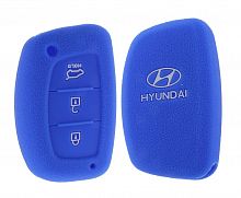 Чехол брелока  Hyundai   KB-L053 (3-кнопки)  SMART (Синий)