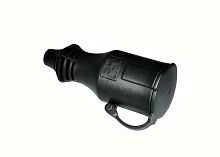 Розетка ЭРА кабельная R6(B) каучук с крышкой 16А IP44 с/з черная