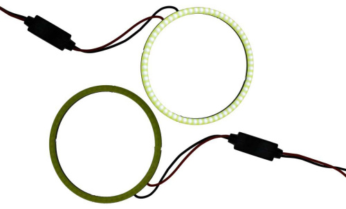 Кольцо LED 80mm (12-24v), при 12v-300mA, БЕЛОЕ 6000К, цена за 1 шт., в блистере- 2шт. фото 2