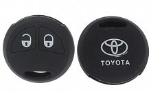 Чехол брелока Toyota  KB-L013 (2-кнопки)(Ч)Круглый на ключ