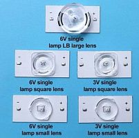 Светодиод    3v SMD белый,  для ремонта телевизоров, вогнутая линза