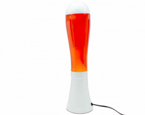 Светильник LAVA LAMP 45cm настольный прозрачно-красный, корпус белый