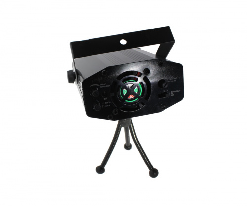 Цветомузыка  лазерная цвета R+G,черный корпус, широкий угол, рисунок шар  (SNWD-05) фото 2