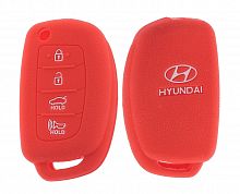 Чехол брелока  Hyundai KB-L056 (4-кнопки)на выкидной Sonata (Красный)