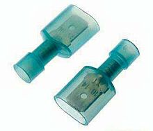 Клемма 6,3 шт.закрытая синяя (10 шт)