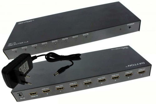 Сплиттер HDMI 1 вход - 8 выходов DAYTON (MD -118) фото 3