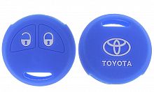 Чехол брелока Toyota  KB-L013 (2-кнопки)(С)Круглый на ключ