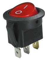 Выключатель ON-OFF 3P 12A 250v D= 20мм круг с подсветкой красный SC777