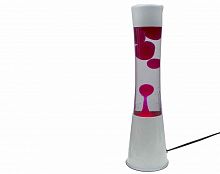 Светильник LAVA LAMP 40cm настольный прозрачно-розовый, корпус белый