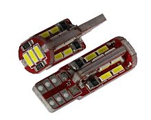 Лампа АВТО Т10 LED-19 (4014), без обманок, 12 в. 160 ма,  белая 4000К