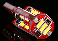 Лампа АВТО Т10 LED-19 (4014), без обманок, 12 в. 160 ма,  белая 4000К