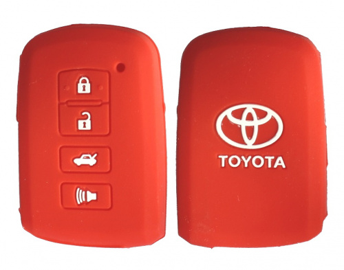 Чехол брелока Toyota  KB-L020 (4-кнопки в ряд)(Красный) New Camry  Smart