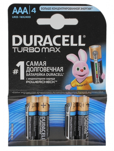 Батарейка DURACELL LR03 TURBO/ULTRA фото 2