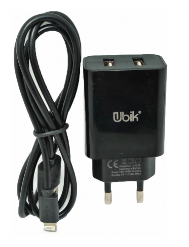 БП USB 2A IPHONE(5/6) UHE22 ЧЕРН UBIK (ДАК)