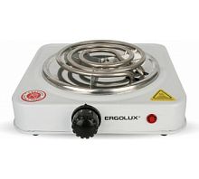 Электроплитка 1 кВт 230В Ergolux ELX-EP01-C01 спираль белая