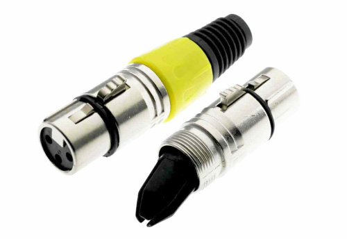 Разъем CANON гнездо желтое фото 3 Разъем XLR гнездо желтое фото 3