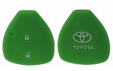 Чехол брелока Toyota  KB-L027 (2-кнопки)на ключ Crown,Camry,Reiz(Зелен