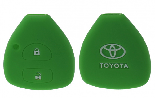 Чехол брелока Toyota  KB-L027 (2-кнопки)на ключ Crown,Camry,Reiz(Зелен