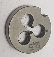 Плашка метрическая М2,5х0,45мм., стандартный шаг, правая резьба