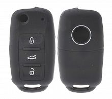 Чехол брелока Volkswagen KB-L064 (3-кнопки) выкидной ключ(черный)