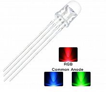 5RGB-П-ПР 4-pin. Светодиод RGB 5мм. общий анод, 4 вывода
