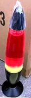 Светильник LAVA LAMP 35cm фиолетово(жидкость)-жёлтый(воск), корпус розовый W10/3