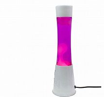 Светильник LAVA LAMP 40cm настольный розово-белый, корпус белый