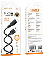 Шнур USB A штекер - Lightning 1м 2,4A силикон Borofone BX113
